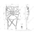 Carro de 12v do motor do ventilador de resfriamento do radiador para OPEL